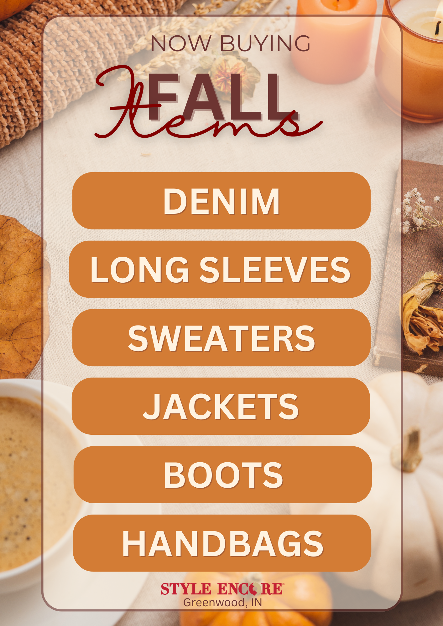 Fall Items List